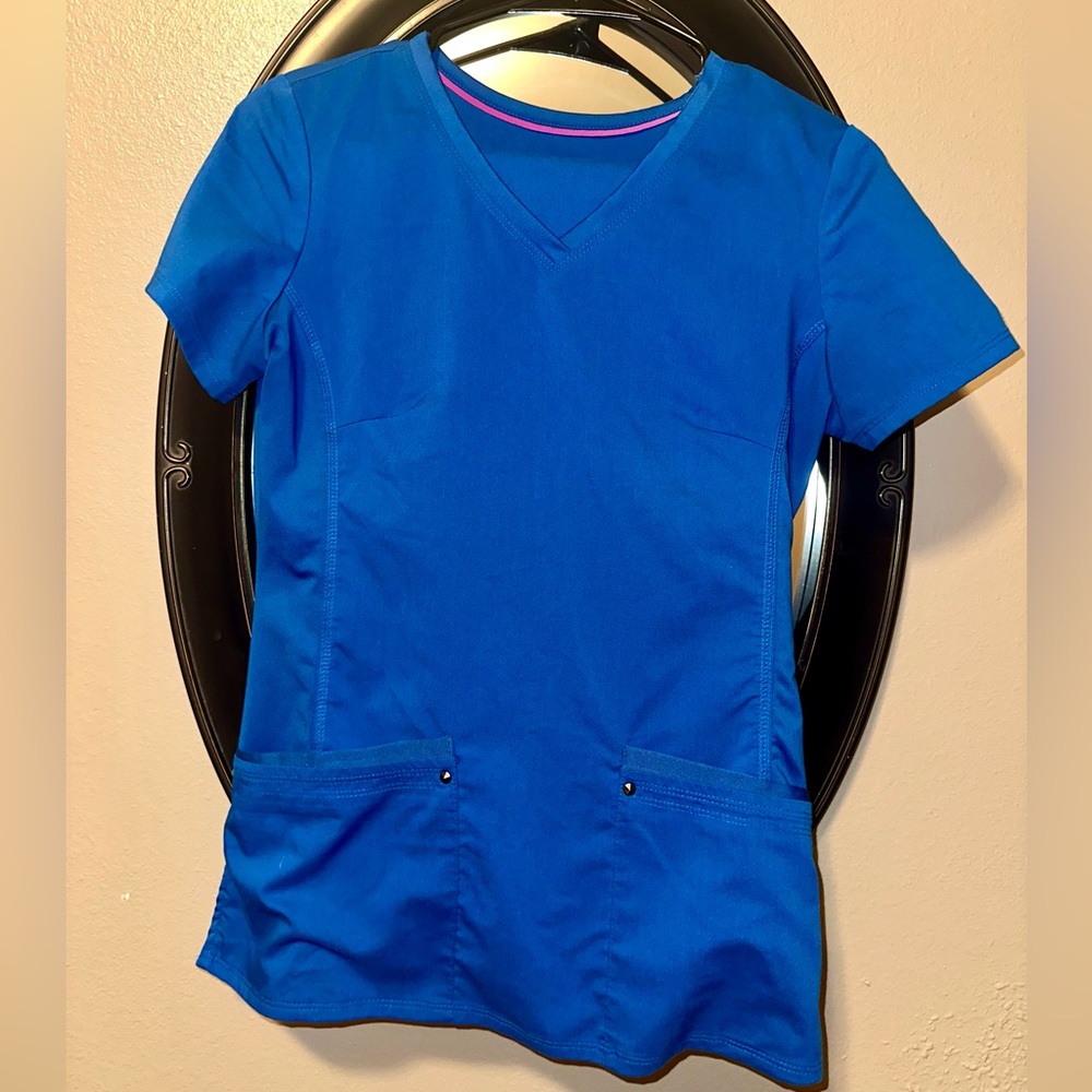 Blue purple label scrub set